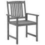 Garden chairs with cushions 4 pcs solid gray acacia wood by vidaXL, Garden chairs - Ref: Foro24-3061246, Price: 265,49 €, Dis...