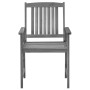 Garden chairs with cushions 4 pcs solid gray acacia wood by vidaXL, Garden chairs - Ref: Foro24-3061246, Price: 265,49 €, Dis...