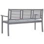 3-seater garden bench in gray eucalyptus wood and 150 cm cushion by vidaXL, garden benches - Ref: Foro24-3061050, Price: 200,...