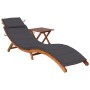 Gartenliege mit Tisch und Kissen massives Akazienholz von vidaXL, Liegen - Ref: Foro24-3061587, Preis: 190,14 €, Rabatt: %