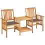 Garden chairs and table with solid acacia wood cushions by vidaXL, Garden sets - Ref: Foro24-3061298, Price: 143,58 €, Discou...