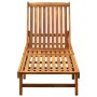 Tumbona de jardín con cojín madera maciza de acacia de vidaXL, Tumbonas - Ref: Foro24-3061354, Precio: 201,16 €, Descuento: %