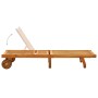 Garden sun lounger with solid acacia wood cushion. by vidaXL, Loungers - Ref: Foro24-3061350, Price: 200,65 €, Discount: %