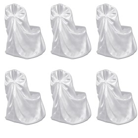 Set de 6 Fundas blancas para sillas, banquetes y bodas de vidaXL, Fundas - Ref: Foro24-241184, Precio: 45,11 €, Descuento: %