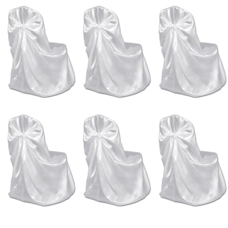 Set de 6 Fundas blancas para sillas, banquetes y bodas de vidaXL, Fundas - Ref: Foro24-241184, Precio: 45,11 €, Descuento: %