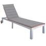 Lounger with cushion solid acacia wood and galvanized steel by vidaXL, Loungers - Ref: Foro24-3061543, Price: 274,62 €, Disco...