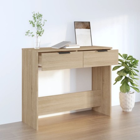 Sonoma oak plywood console table 90x36x75 cm by vidaXL, Side tables - Ref: Foro24-811334, Price: 59,64 €, Discount: %