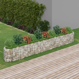 Arriate de gaviones de hierro galvanizado 400x50x50 cm de vidaXL, Maceteros y jardineras - Ref: Foro24-152028, Precio: 145,99...