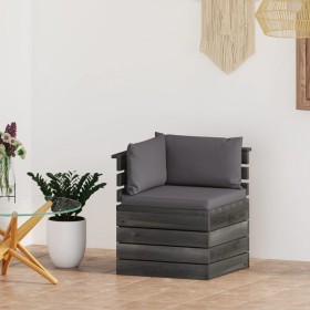 Ecksofa aus Gartenpaletten mit Kissen aus Kiefernholz von vidaXL, Modulare Sofas für den Außenbereich - Ref: Foro24-3061647, ...