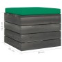 Gartenpalette Hocker 2 Stück Kissen massives Kiefernholz von vidaXL, Modulare Sofas für den Außenbereich - Ref: Foro24-306171...