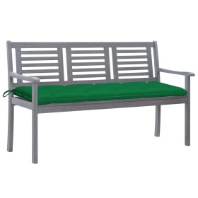 3-seater garden bench in gray eucalyptus wood and 150 cm cushion by vidaXL, garden benches - Ref: Foro24-3061070, Price: 194,...