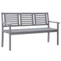 3-seater garden bench in gray eucalyptus wood and 150 cm cushion by vidaXL, garden benches - Ref: Foro24-3061070, Price: 209,...