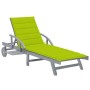 Garden lounger with solid acacia wood cushion by vidaXL, Loungers - Ref: Foro24-3061340, Price: 201,16 €, Discount: %