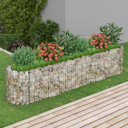 Arriate de gaviones de hierro galvanizado 260x50x50 cm de vidaXL, Maceteros y jardineras - Ref: Foro24-152026, Precio: 106,99...