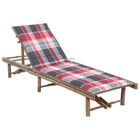 Garden lounger with bamboo cushion by vidaXL, Loungers - Ref: Foro24-3061645, Price: 206,33 €, Discount: %