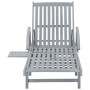 Garden lounger with solid acacia wood cushion by vidaXL, Loungers - Ref: Foro24-3061336, Price: 201,34 €, Discount: %