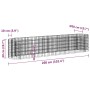 Galvanized iron gabion bed 260x50x50 cm by vidaXL, Pots and planters - Ref: Foro24-152026, Price: 106,99 €, Discount: %