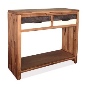 Solid acacia wood console table 86x30x75 cm by vidaXL, Side tables - Ref: Foro24-246045, Price: 144,99 €, Discount: %