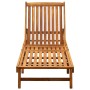 Garden sun lounger with solid acacia wood cushion. by vidaXL, Loungers - Ref: Foro24-3061352, Price: 200,09 €, Discount: %