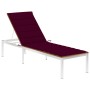 Lounger with solid acacia wood and stainless steel cushion by vidaXL, Loungers - Ref: Foro24-3061467, Price: 236,92 €, Discou...