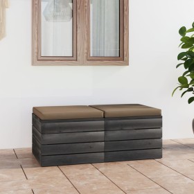 4-seater garden pallet sofa and solid pine wood cushions by vidaXL, Garden sets - Ref: Foro24-3061751, Price: 463,99 €, Disco...