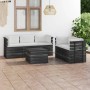 Garden furniture made of 6-piece pallets with solid pine wood cushions. by vidaXL, Garden sets - Ref: Foro24-3061889, Price: ...