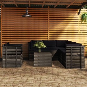 Gartenpalettenmöbel 7 Stück Kissen massives Zirbenholz von vidaXL, Gartensets - Ref: Foro24-3061918, Preis: 665,99 €, Rabatt: %