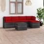 Garden pallet furniture 6 pieces cushions solid pine wood by vidaXL, Garden sets - Ref: Foro24-3061869, Price: 451,20 €, Disc...