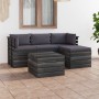 Garden pallet furniture 5 pieces cushions solid pine wood by vidaXL, Garden sets - Ref: Foro24-3061803, Price: 466,20 €, Disc...