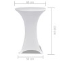 Mantel cubierta elástica de mesa alta Ø 60 cm Blanco 2 unidades de vidaXL, Fundas - Ref: Foro24-241201, Precio: 28,14 €, Desc...