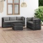 Garden pallet furniture 6 pieces cushions solid pine wood by vidaXL, Garden sets - Ref: Foro24-3061888, Price: 592,39 €, Disc...