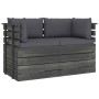 Garden pallet sofa, 2 seats, with solid pine wood cushions. by vidaXL, Garden sets - Ref: Foro24-3061731, Price: 218,44 €, Di...