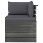 Garden pallet sofa, 2 seats, with solid pine wood cushions. by vidaXL, Garden sets - Ref: Foro24-3061731, Price: 218,44 €, Di...