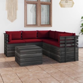 Garden pallet furniture 6 pieces pine wood cushions by vidaXL, Garden sets - Ref: Foro24-3061908, Price: 527,12 €, Discount: %