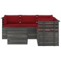 Garden pallet furniture 6 pieces pine wood cushions by vidaXL, Garden sets - Ref: Foro24-3061908, Price: 554,99 €, Discount: %