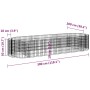 Galvanized iron gabion bed 300x100x50 cm by vidaXL, Pots and planters - Ref: Foro24-152041, Price: 87,01 €, Discount: %