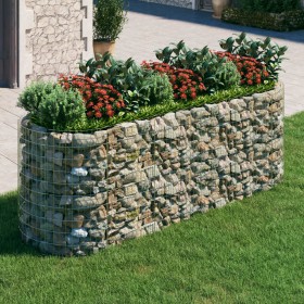 Gabion planter made of galvanized iron, 300x100x100 cm by vidaXL, Pots and planters - Ref: Foro24-152046, Price: 117,99 €, Di...