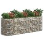 Gabion planter made of galvanized iron, 300x100x100 cm by vidaXL, Pots and planters - Ref: Foro24-152046, Price: 117,79 €, Di...