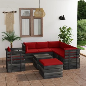 Pallet furniture for garden 8 pcs solid pine wood cushions by vidaXL, Garden sets - Ref: Foro24-3062037, Price: 659,99 €, Dis...