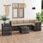 Pallet furniture for garden 7 pcs solid pine wood cushions by vidaXL, Garden sets - Ref: Foro24-3061962, Price: 669,03 €, Dis...