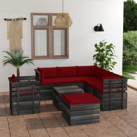 Pallet furniture for garden 8 pcs solid pine wood cushions by vidaXL, Garden sets - Ref: Foro24-3062040, Price: 650,99 €, Dis...