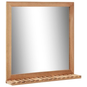 Espejo de cuarto de baño madera maciza de nogal 60x12x62 cm de vidaXL, Espejos - Ref: Foro24-247605, Precio: 46,39 €, Descuen...