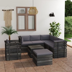 Pallet furniture for garden 8 pcs solid pine wood cushions by vidaXL, Garden sets - Ref: Foro24-3062031, Price: 743,99 €, Dis...