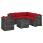 Garden pallet furniture 7 pieces cushions solid pine wood by vidaXL, Garden sets - Ref: Foro24-3061917, Price: 610,97 €, Disc...