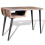 Recycled wood desk with iron legs by vidaXL, Desks - Ref: Foro24-241138, Price: 200,09 €, Discount: %