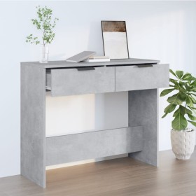 Concrete gray plywood console table 90x36x75 cm by vidaXL, Side tables - Ref: Foro24-811335, Price: 54,20 €, Discount: %