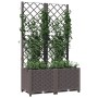 Jardinera con enrejado PP marrón 80x40x136 cm de vidaXL, Maceteros y jardineras - Ref: Foro24-318261, Precio: 82,34 €, Descue...