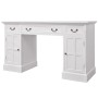 White double pedestal desk 140x48x80 cm by vidaXL, Desks - Ref: Foro24-244370, Price: 555,86 €, Discount: %