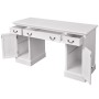 White double pedestal desk 140x48x80 cm by vidaXL, Desks - Ref: Foro24-244370, Price: 555,86 €, Discount: %