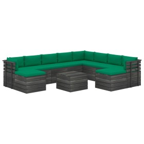 Gartenpalettenmöbel 11 Stück Kissen aus massivem Kiefernholz von vidaXL, Gartensets - Ref: Foro24-3062096, Preis: 952,99 €, R...